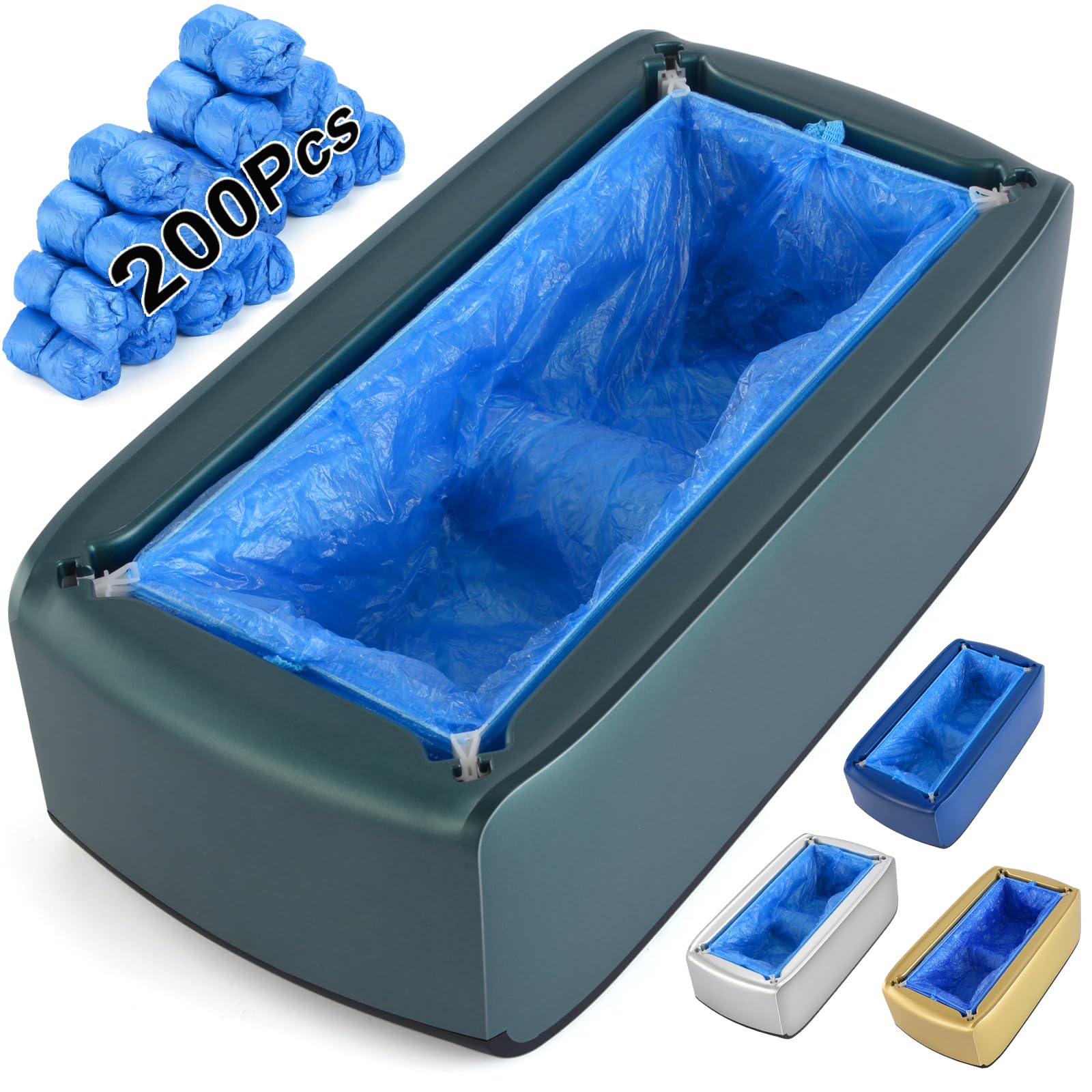 LYSHIYI shoe cover machine front view showing compact, stable design for easy access