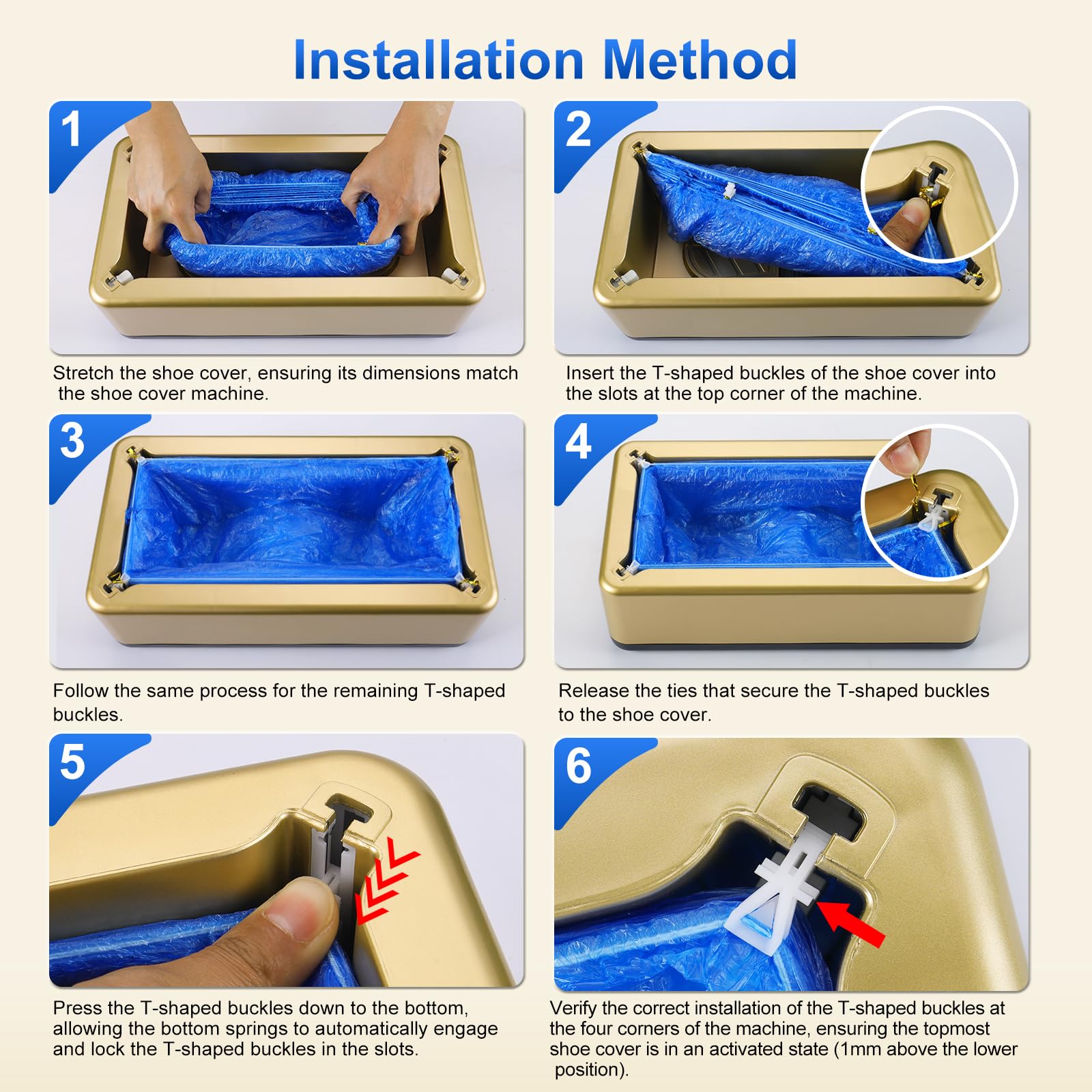 LYSHIYI included 200 disposable shoe covers for immediate use.
