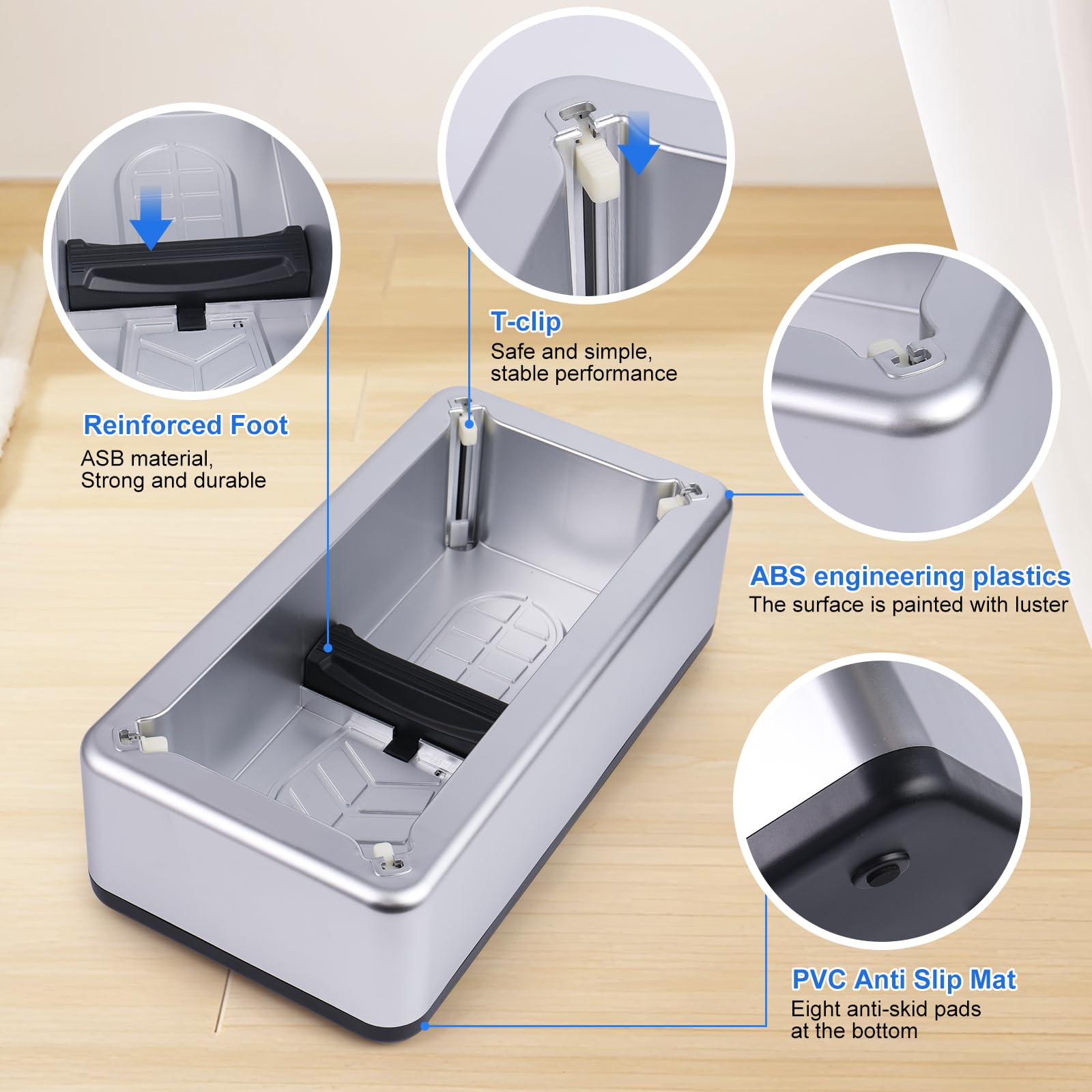 LyshiYi 30-capacity model holds 30 shoe covers for quick restocking.