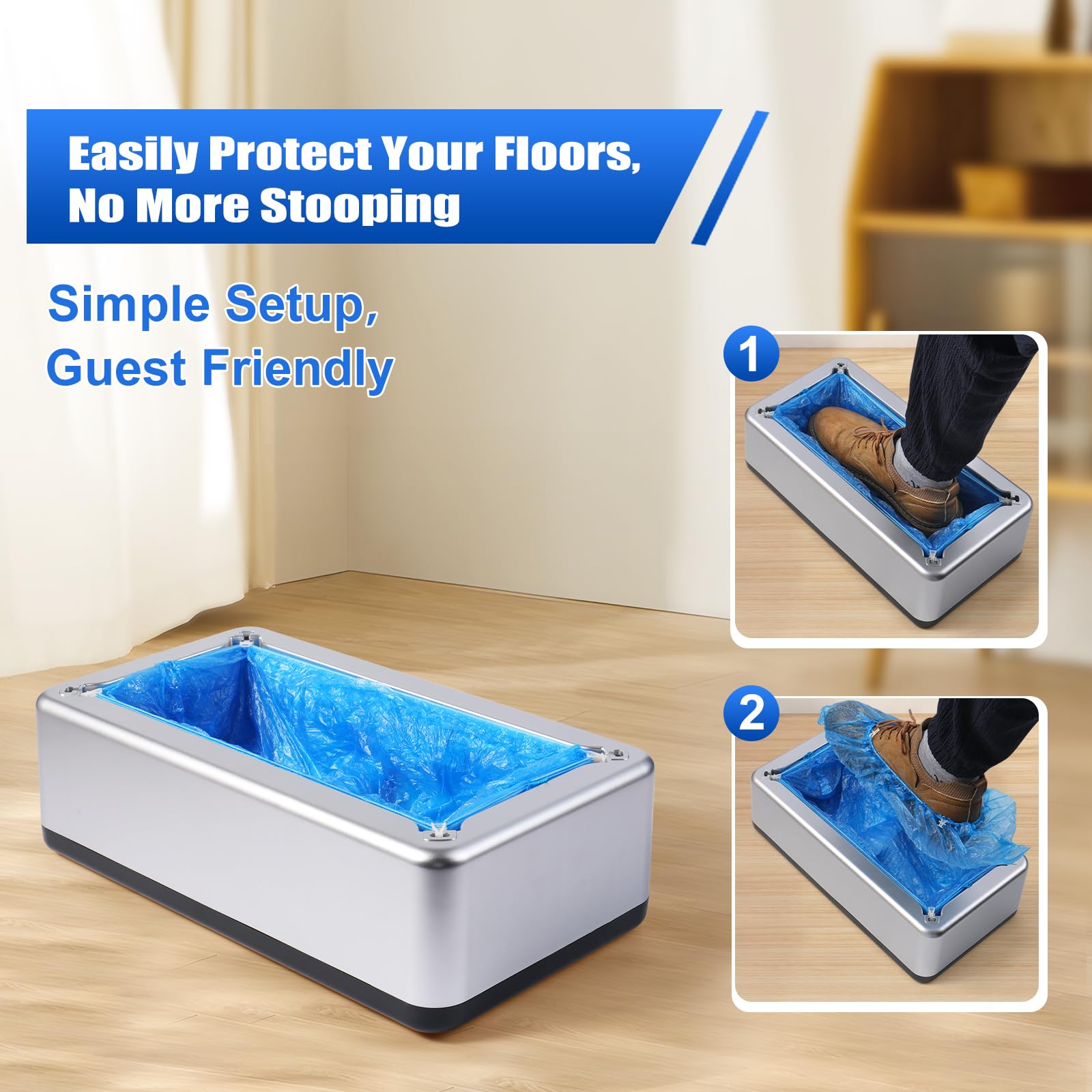 LyshiYi pedal-operated system enables hands-free shoe cover application.