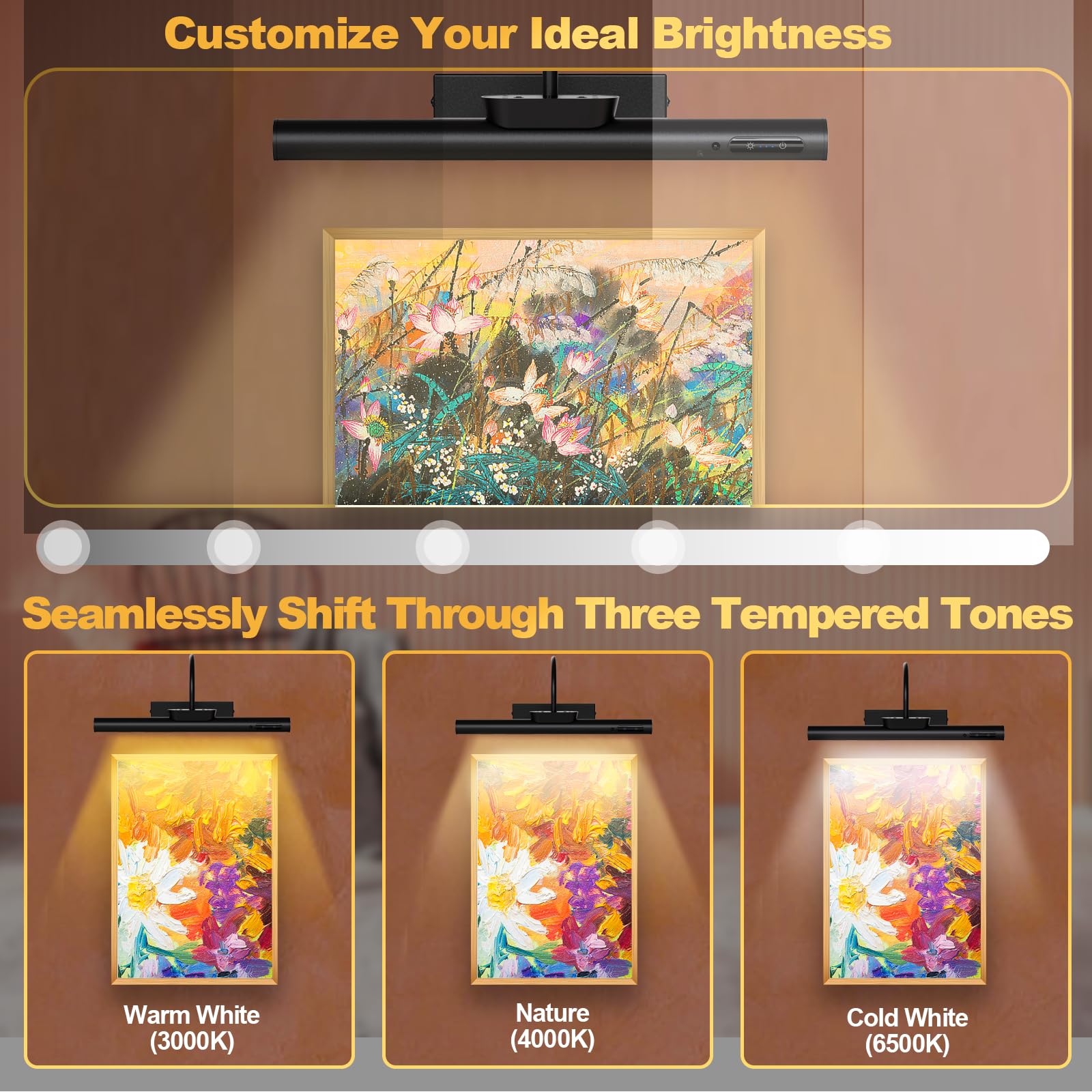 LYTARA 70 LED beads deliver broad, even brightness across artworks.