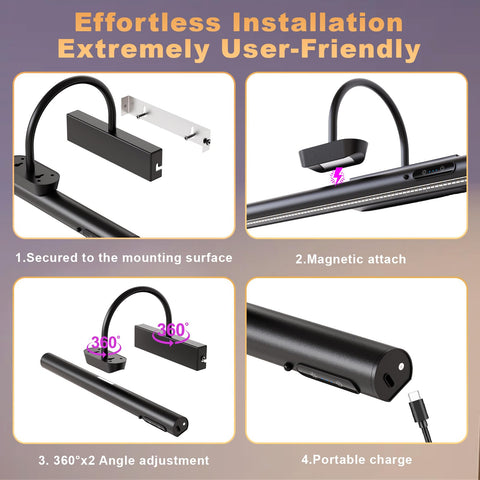 LYTARA pivotable bracket allows precise lighting angles for shadows.