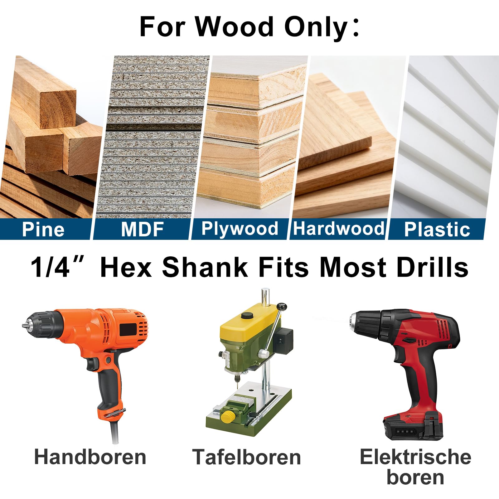 Lytool hex shank compatibility for universal drill compatibility