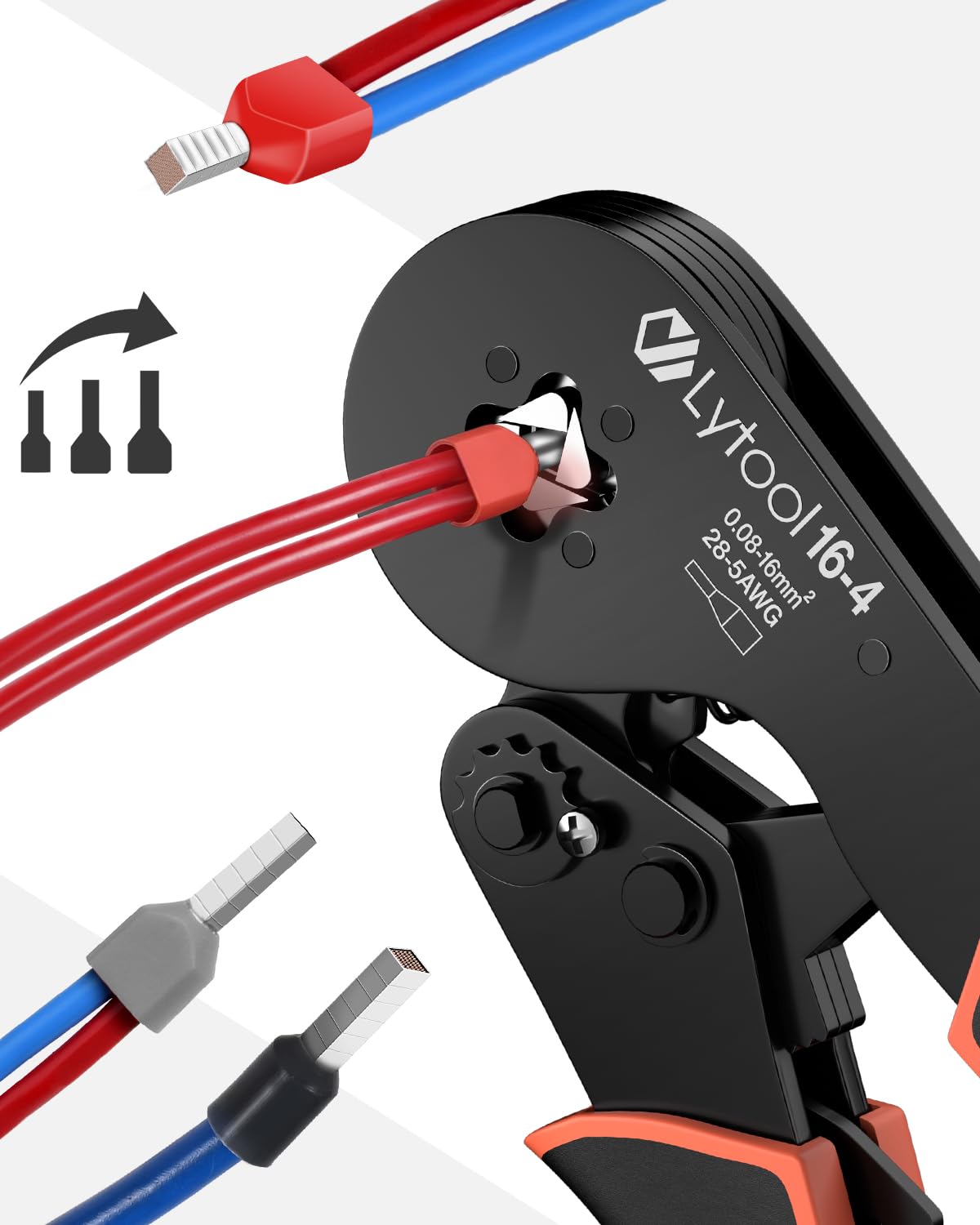 Lytool industrial control panel wiring setup with square crimping for secure terminals.
