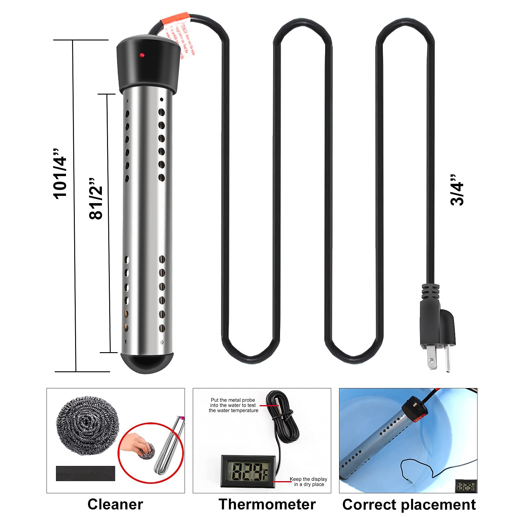 All-in-one Lytoybe pack includes heater, thermometer, and accessories