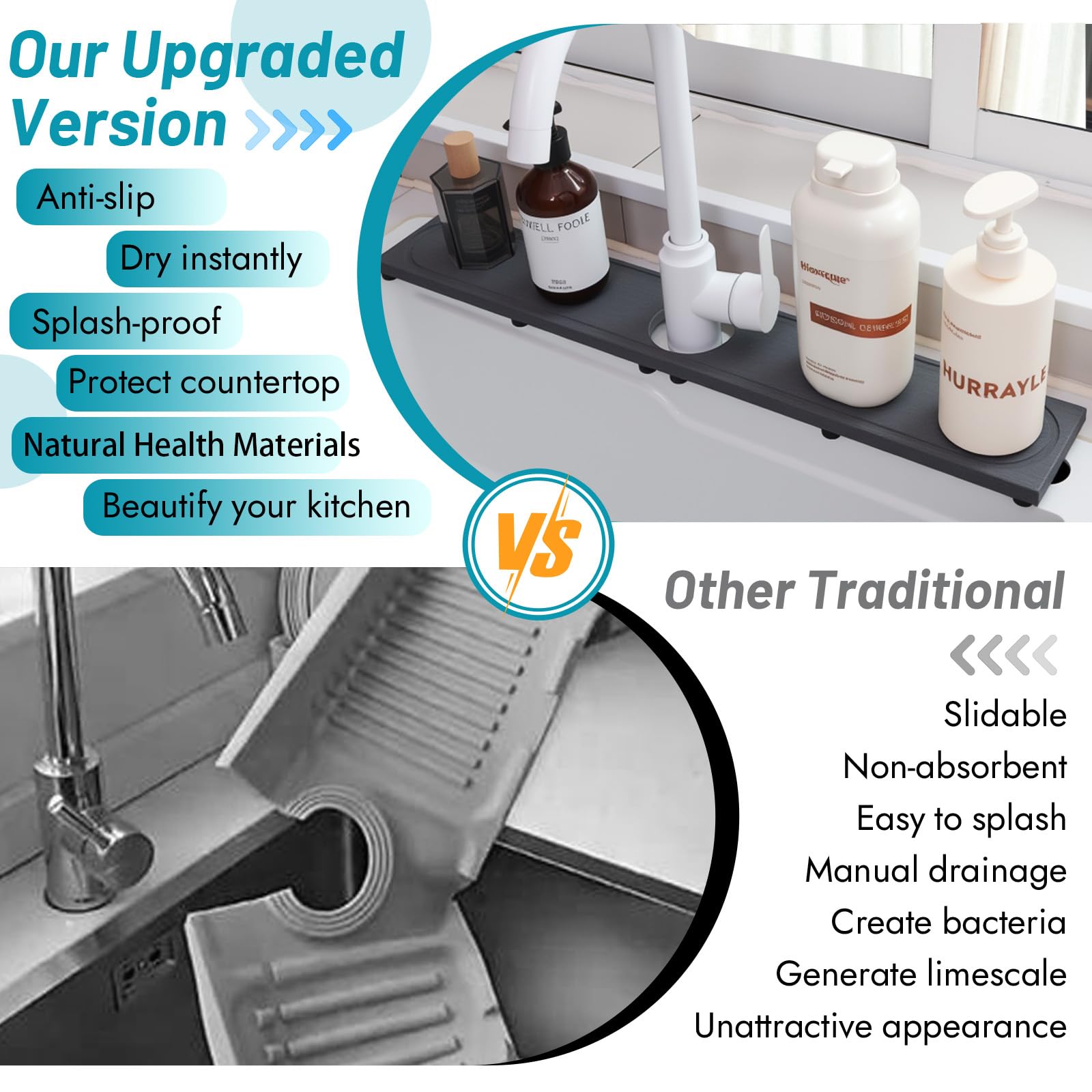 Lyxel diatomite tray includes height-boost feet for airflow.