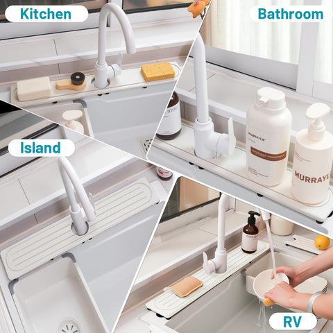 Lyxel faucet mat easy-maintenance with polish-ready surface when needed
