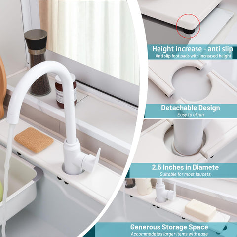 Lyxel Faucet Mat fast-drying stone tray demonstrates quick surface drying