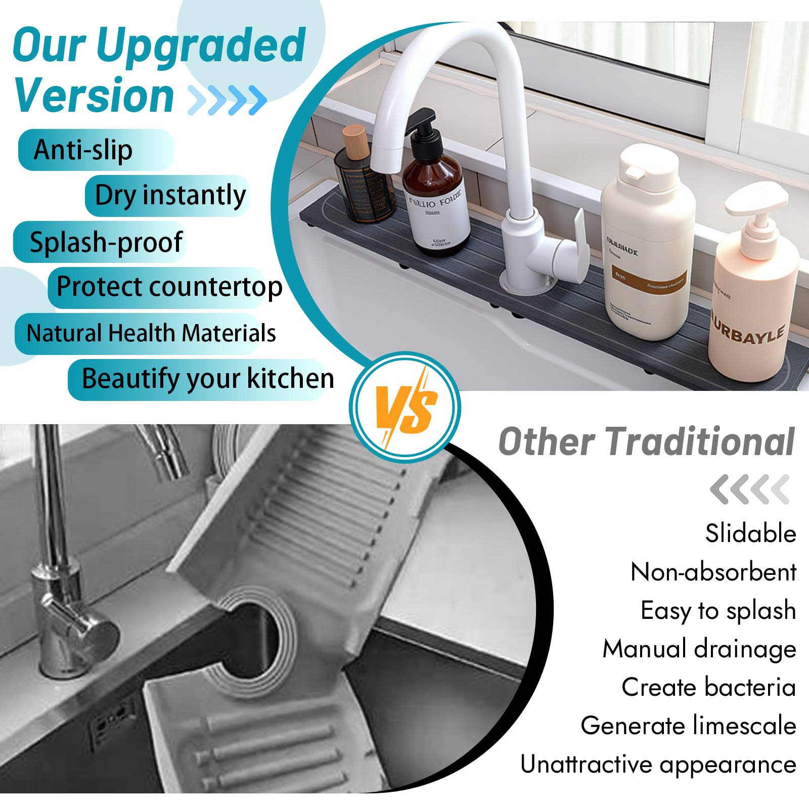 Lyxel quick-dry tray keeps hands dry after washing.