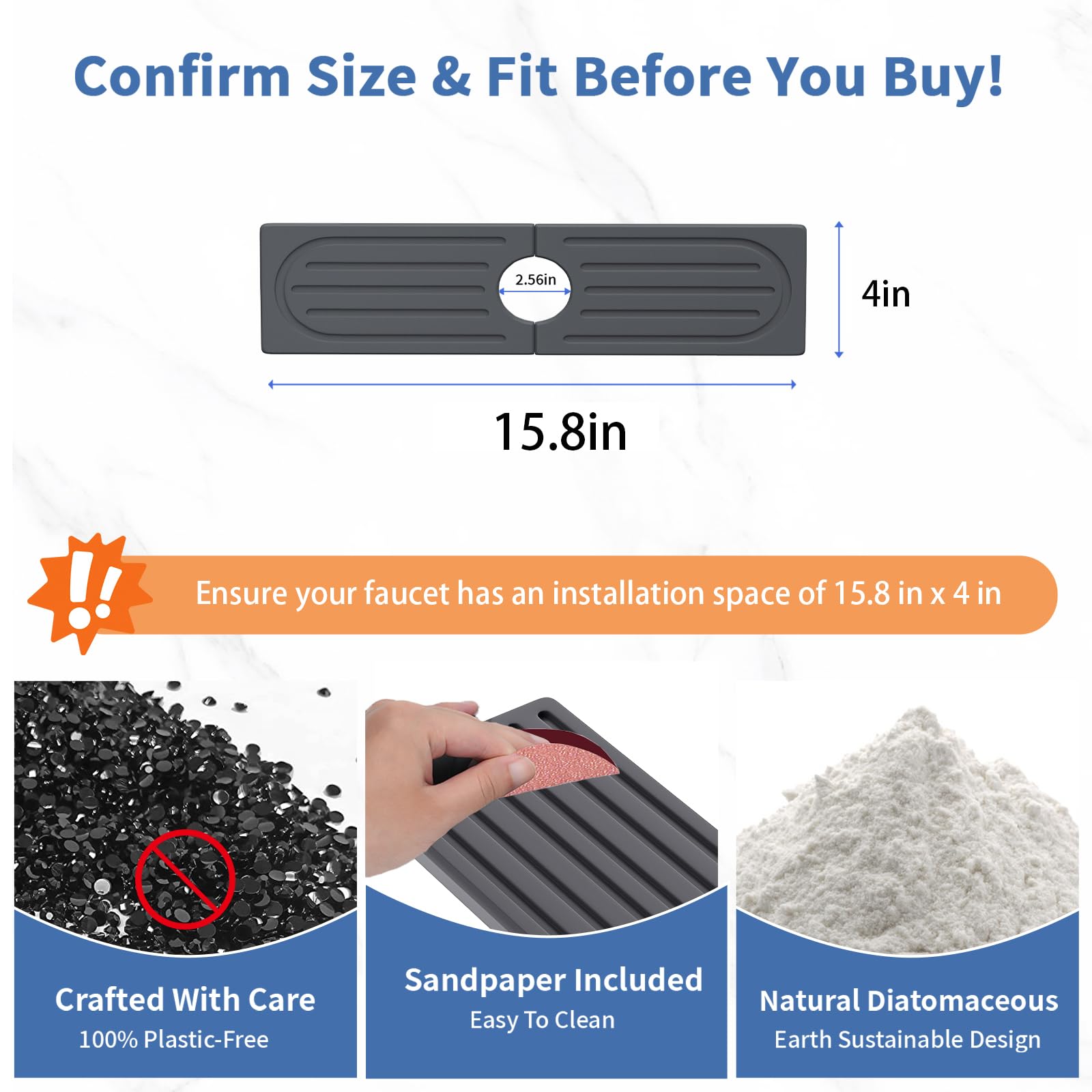 Lyxel silicone footpads provide anti-slip stability on wet countertops.