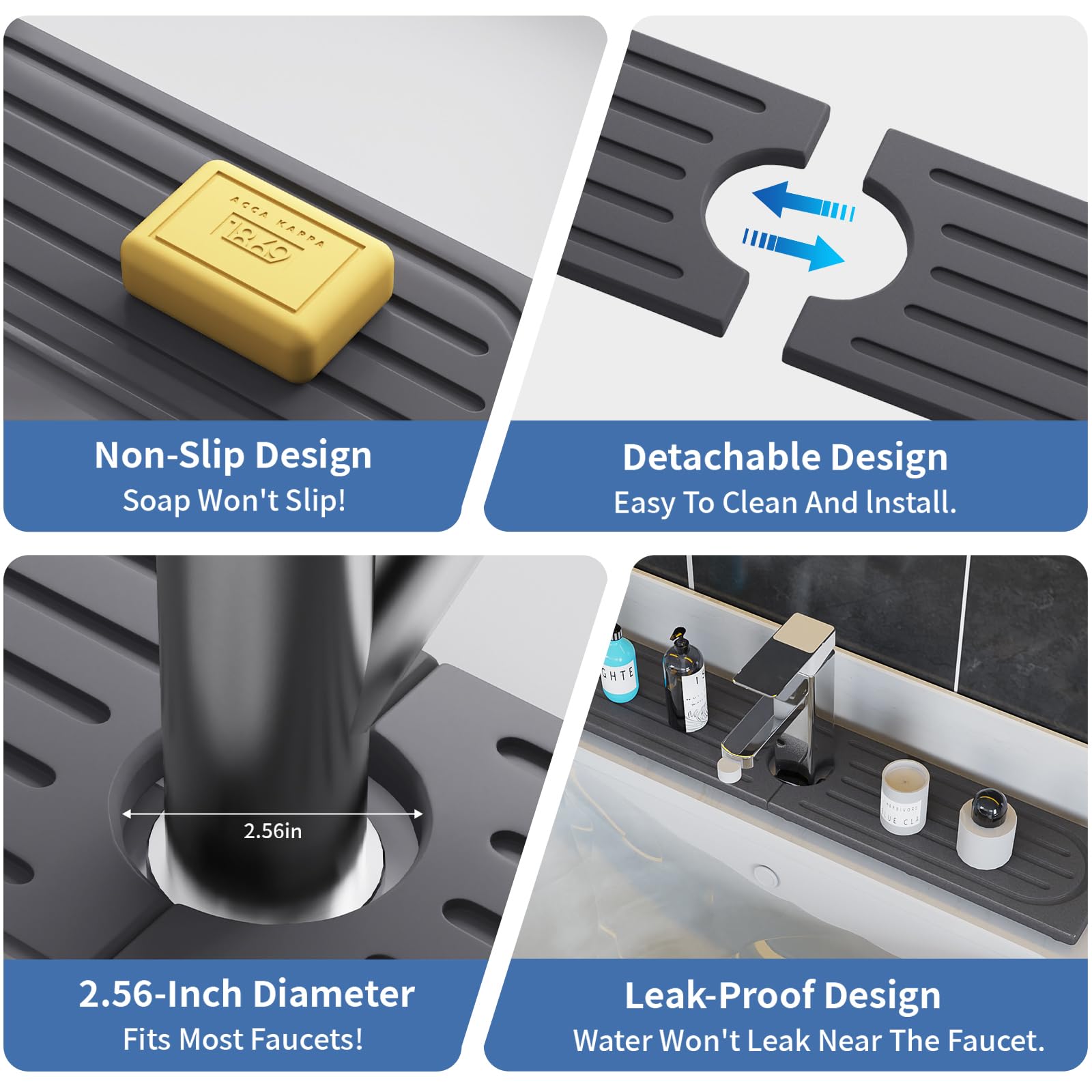 Lyxel stone drying mat for counter in kitchen or bath.
