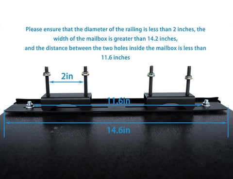 LyySangshuo mailbox mounting bracket packaging includes screws for quick setup