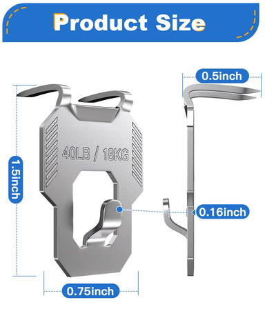 LZC drywall hanger installation with beveled claw anchors into drywall