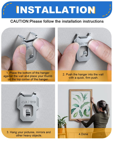 LZC removable drywall hook leaves tiny holes for easy redecorating.