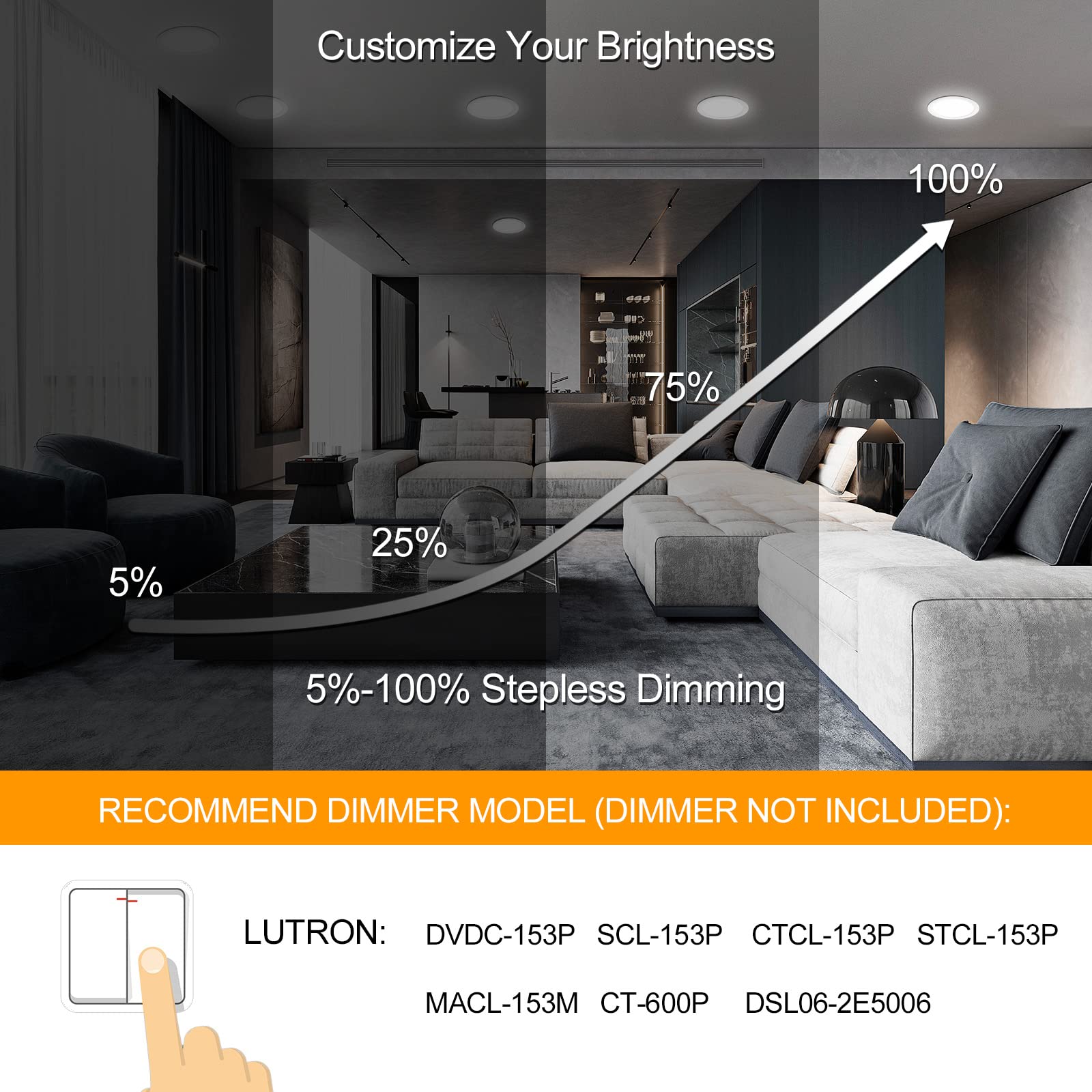 LZHOME 1800 lumens deliver bright, clear illumination across spaces.