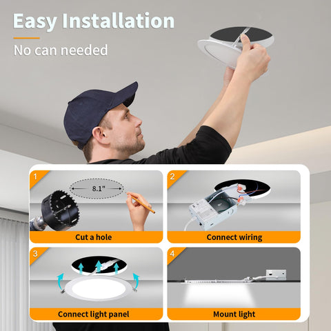 LZHOME CRI80 LED downlight shows true colors for tasks and visuals.