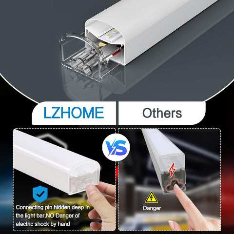 LZHOME hexagon light connector design close-up emphasizing safety features