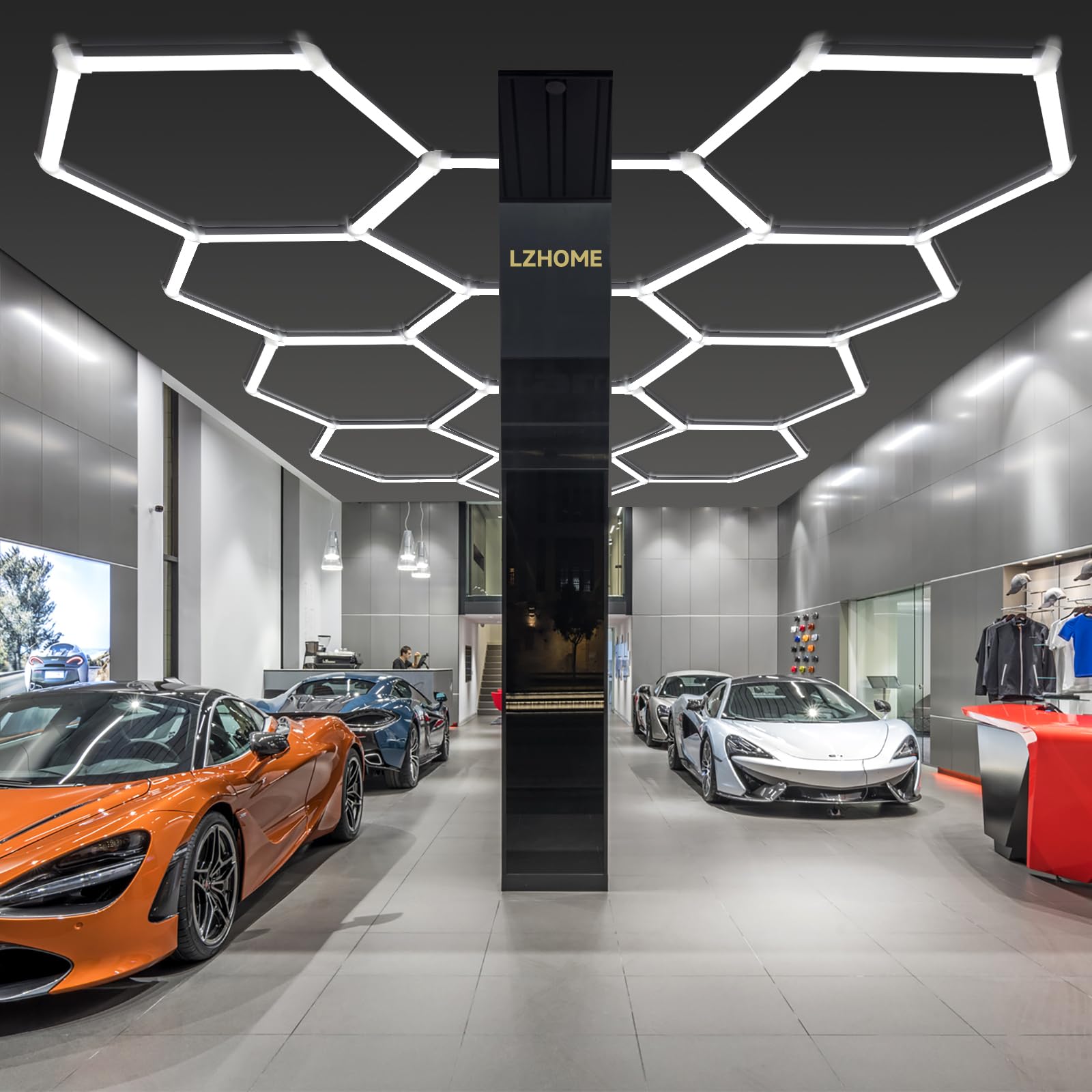 LZHOME hexagon light accessories included for flexible layouts.