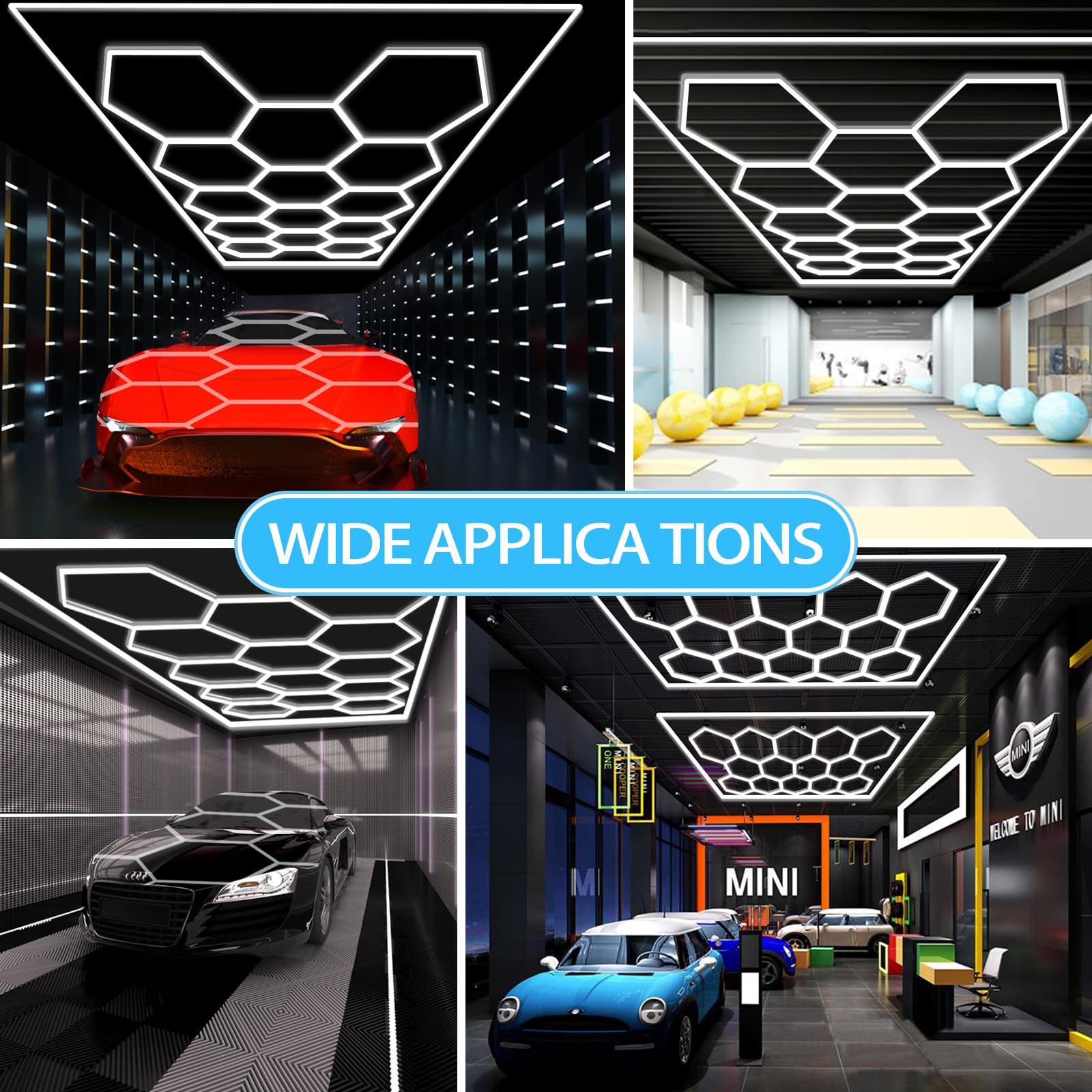 LZHOME LED hexagon light demonstrates simple panel assembly and secure connector design for trouble-free installation