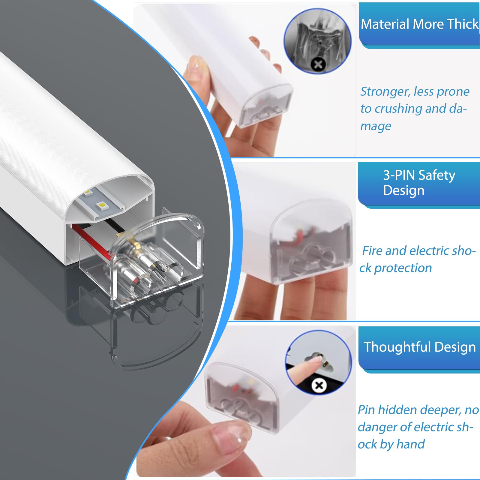 LZHOME Hexagon Light wide emitting surface delivering softer, uniform illumination