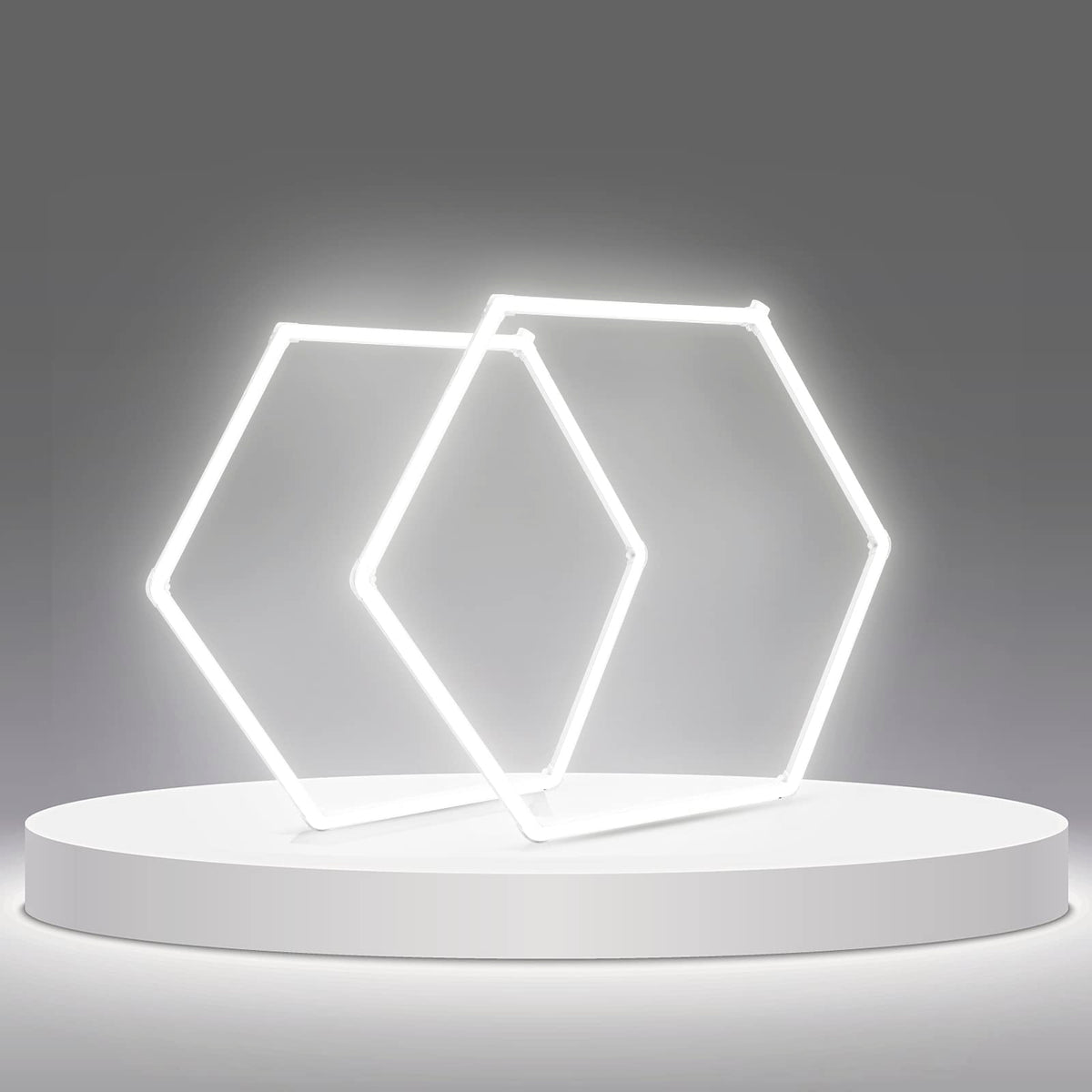 LZHOME LED hexagon garage light with wide panel for bright general illumination.