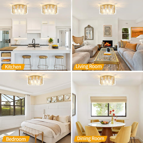 LZLDCJ 4-light glass drum shade close-up shows soft, glare-free ambience.