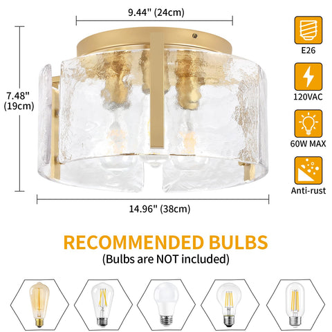 LZLDCJ dimmable kitchen ceiling light with E26 compatibility