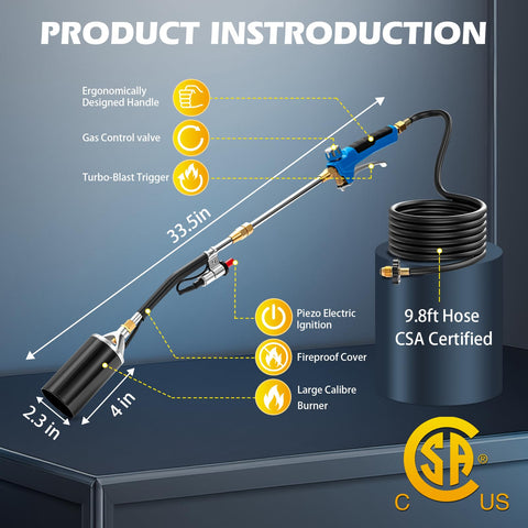 LZONEY torch features ergonomic handle for comfort during use.
