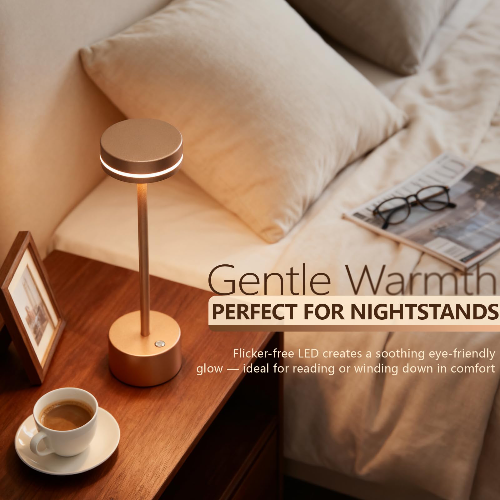 LZXYUYU cordless table lamp bedside-dining portable for multi-room use.