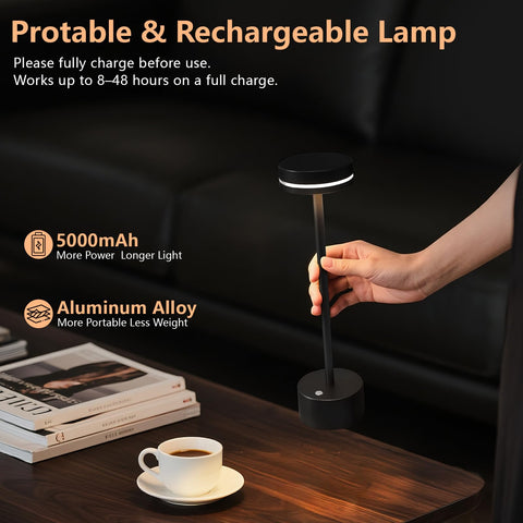 LZXYUYU USB-C recharge lamp for easy powering anywhere indoors.