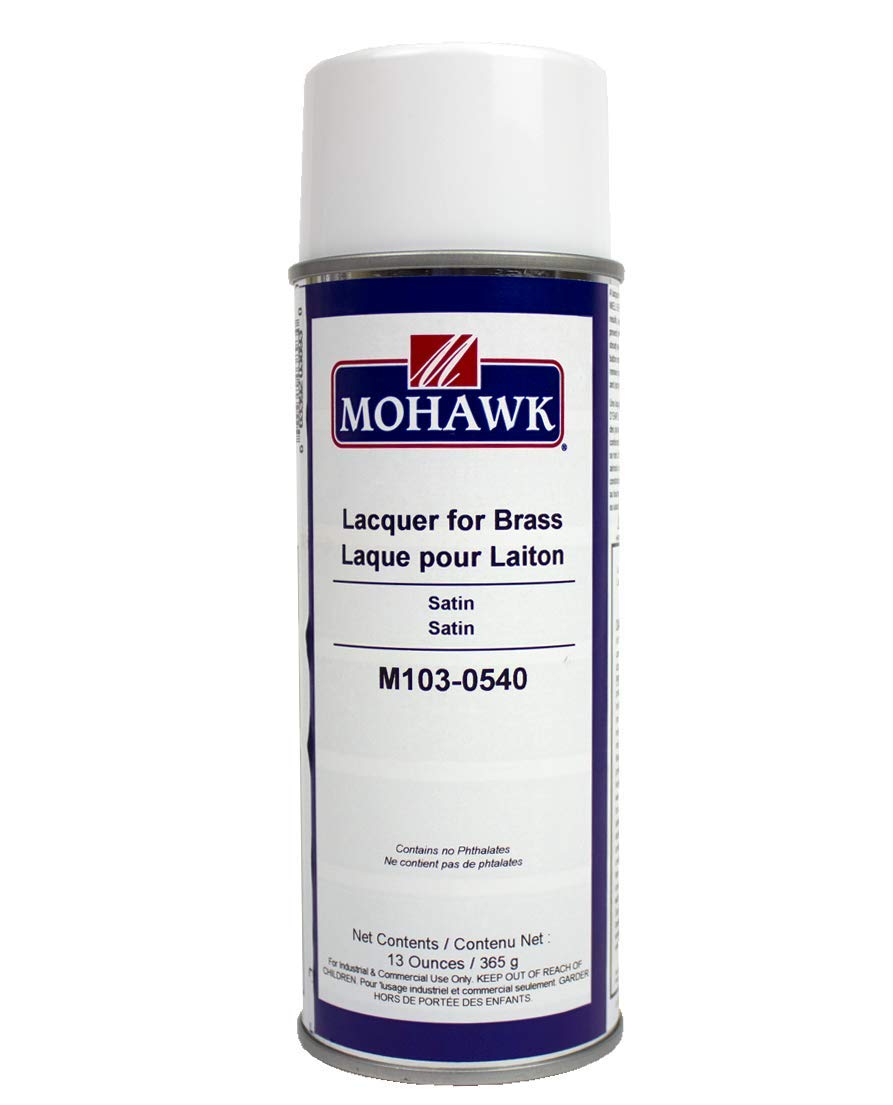 M MOHAWK Lacquer for Brass Satin coating provides lasting shine and tarnish resistance.