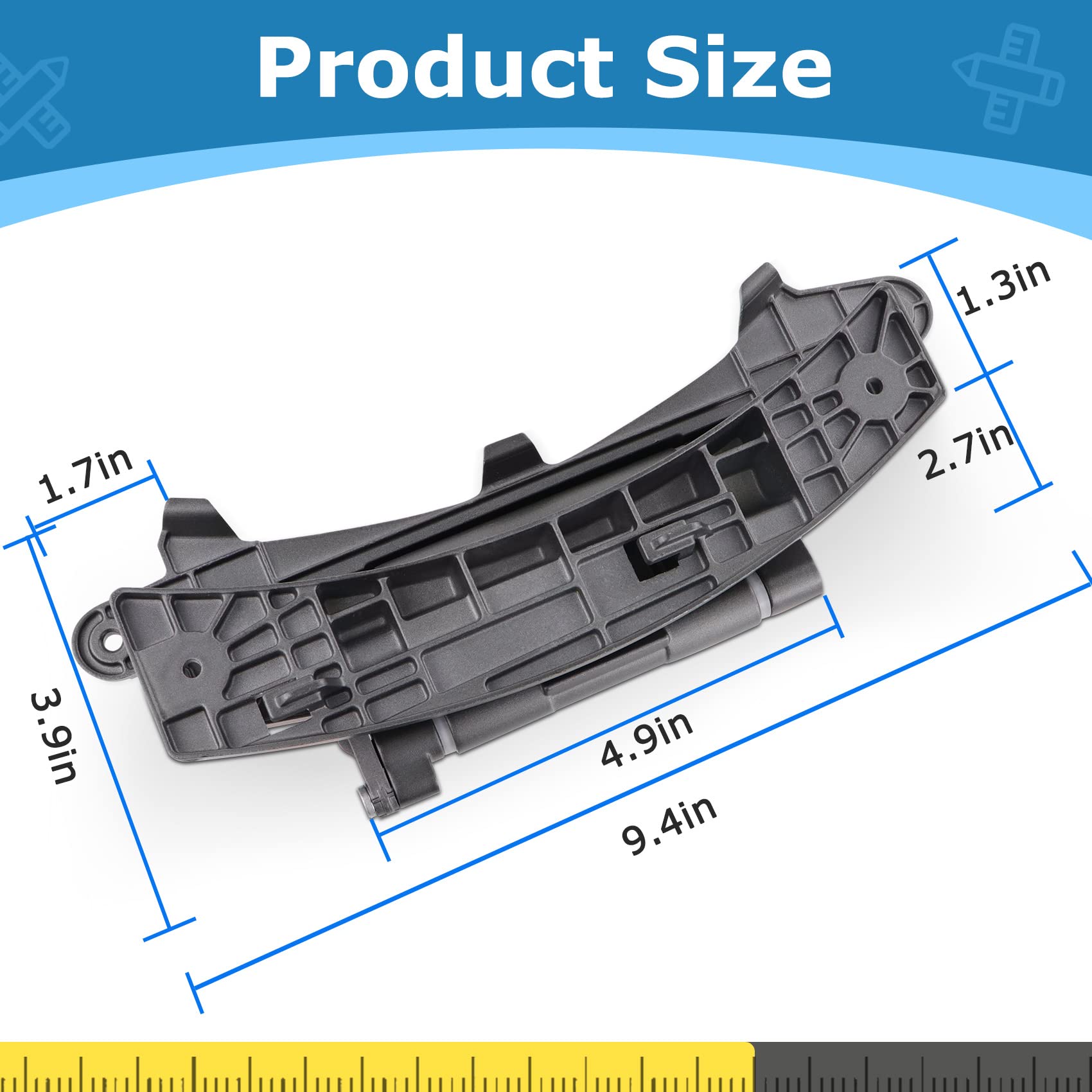 M Motico WP8183202 door hinge side profile highlights sturdy build for reliable door alignment