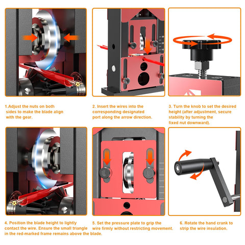 Adjustable blade height handles 0.06 to 1.18 inch cables for versatility.