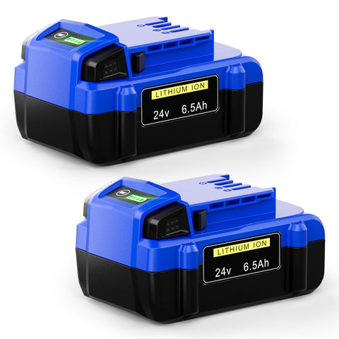 M2CSMK 2-pack 6.5Ah battery front view, highlighting compact design for Kobalt tools.