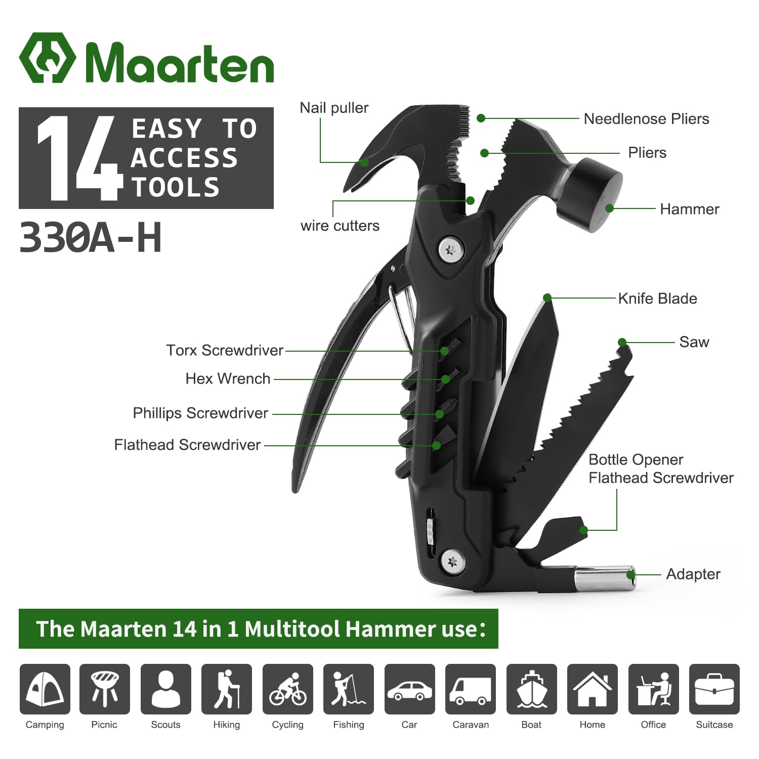 Maarten sturdy 3cr13 steel construction resists wear and corrosion