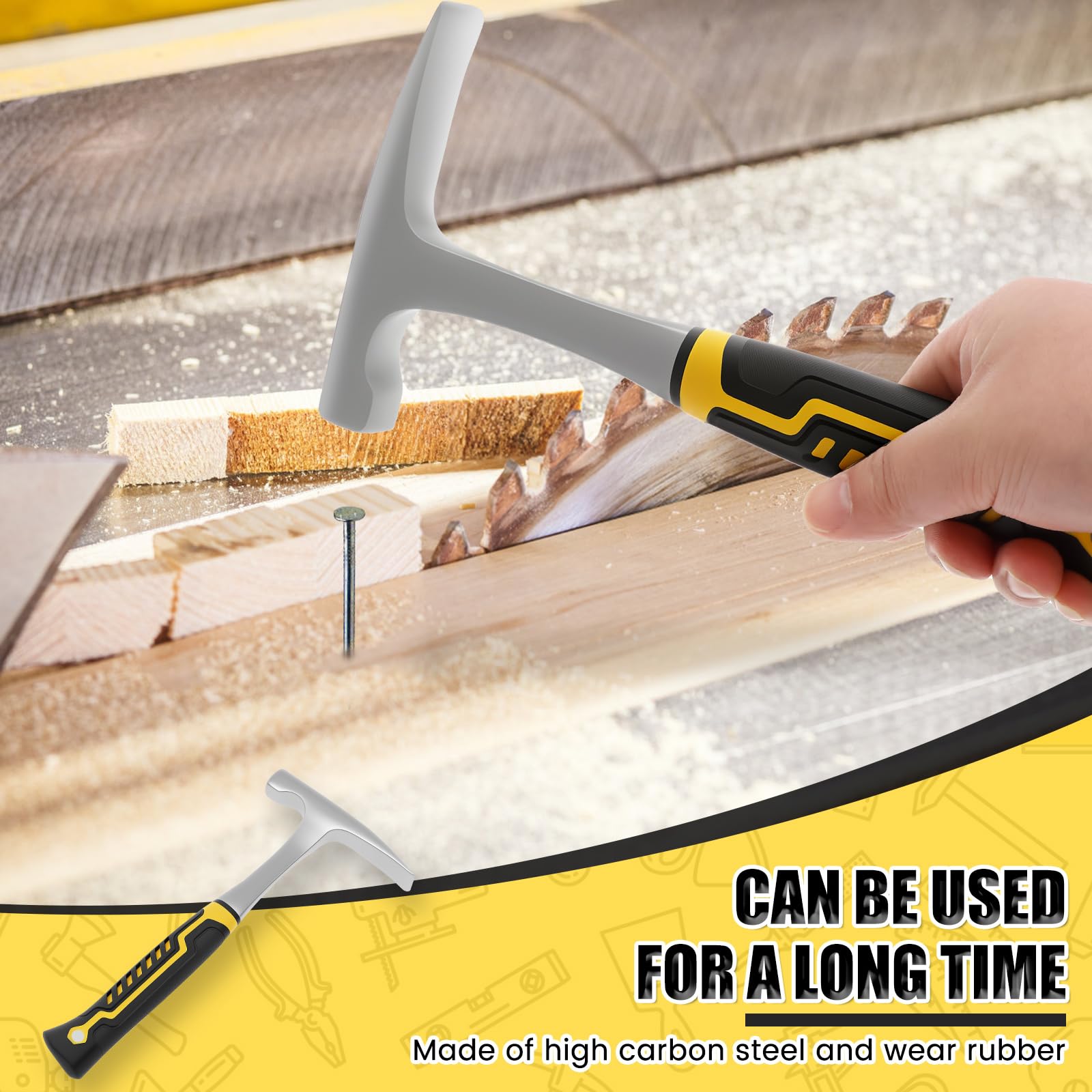 MABCIRY high carbon steel body ensures durability in tough tasks.
