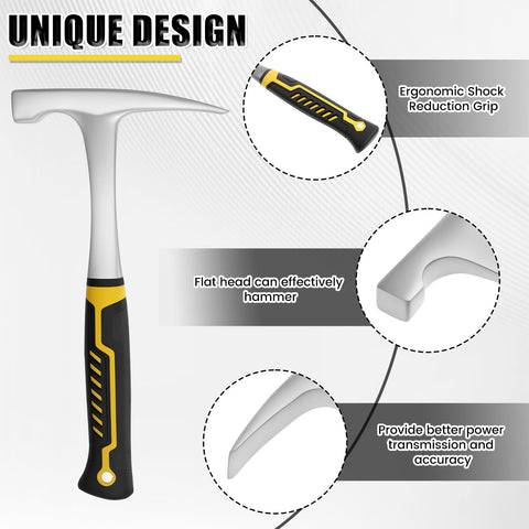 MABCIRY rubber handle anti-slip grip increases comfort during use.