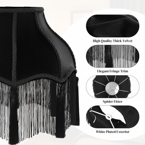 MABOZOO Victorian lampshade dimensions for top and bottom measurements