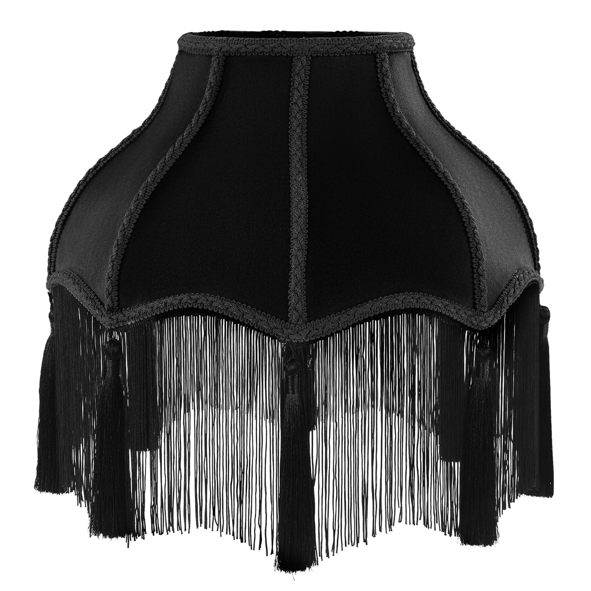 MABOZOO Victorian lamp shade tassel fringe black decor touch