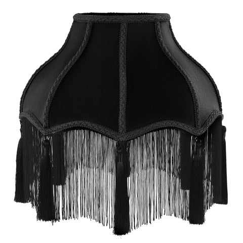 MABOZOO Victorian lamp shade tassel fringe black decor touch