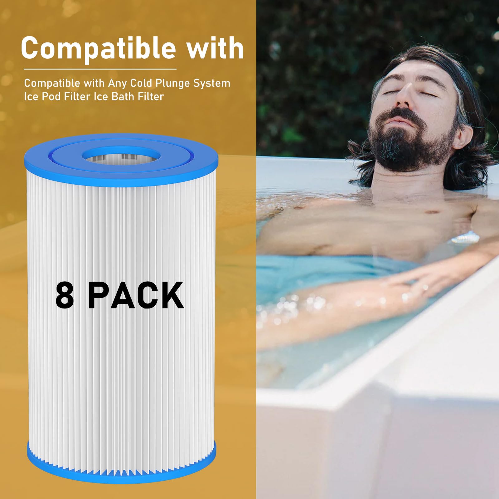Macaberry universal compatibility for many filter housings and ice baths.