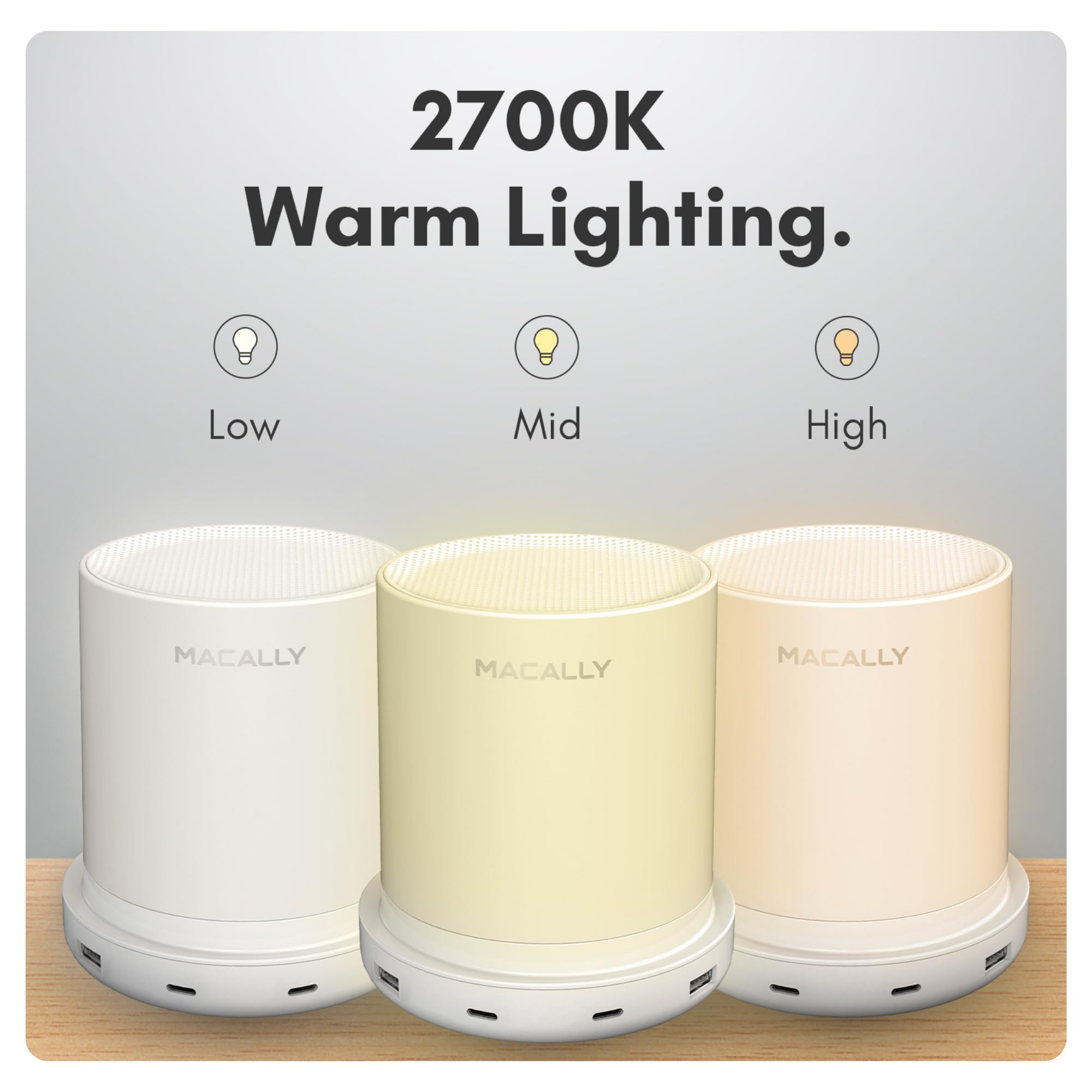 Macally night light glow for bedrooms and reading spots