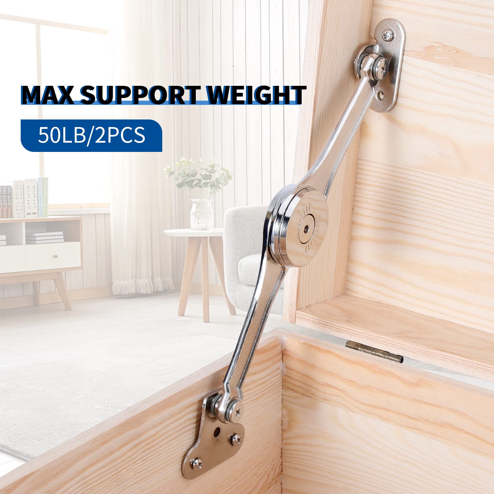 Macaro chest hinge 50lb capacity guarantees robust support for heavier lids and boxes.