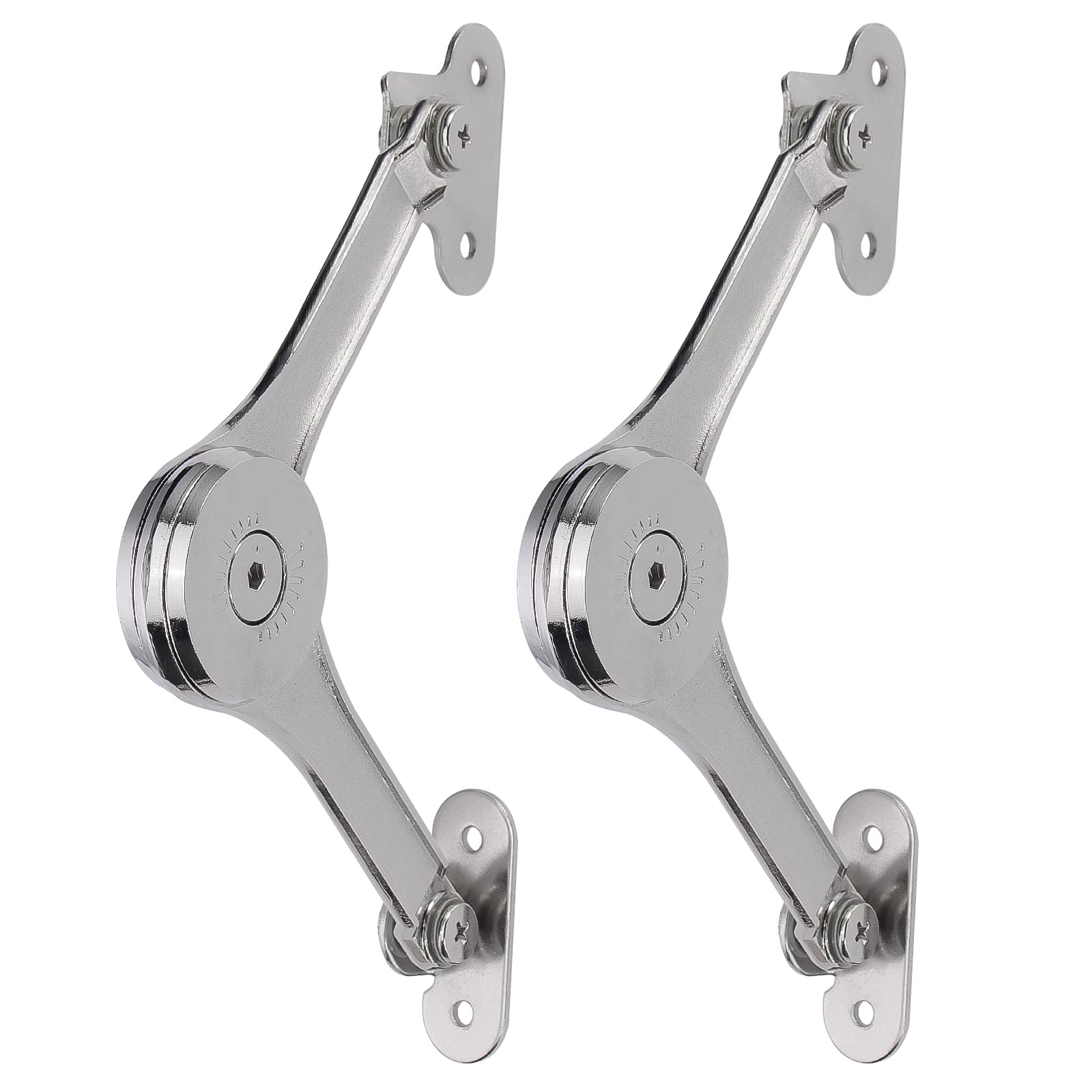 Macaro lid stay heavy-duty toy box hinge showing sturdy metal construction for long-lasting use.
