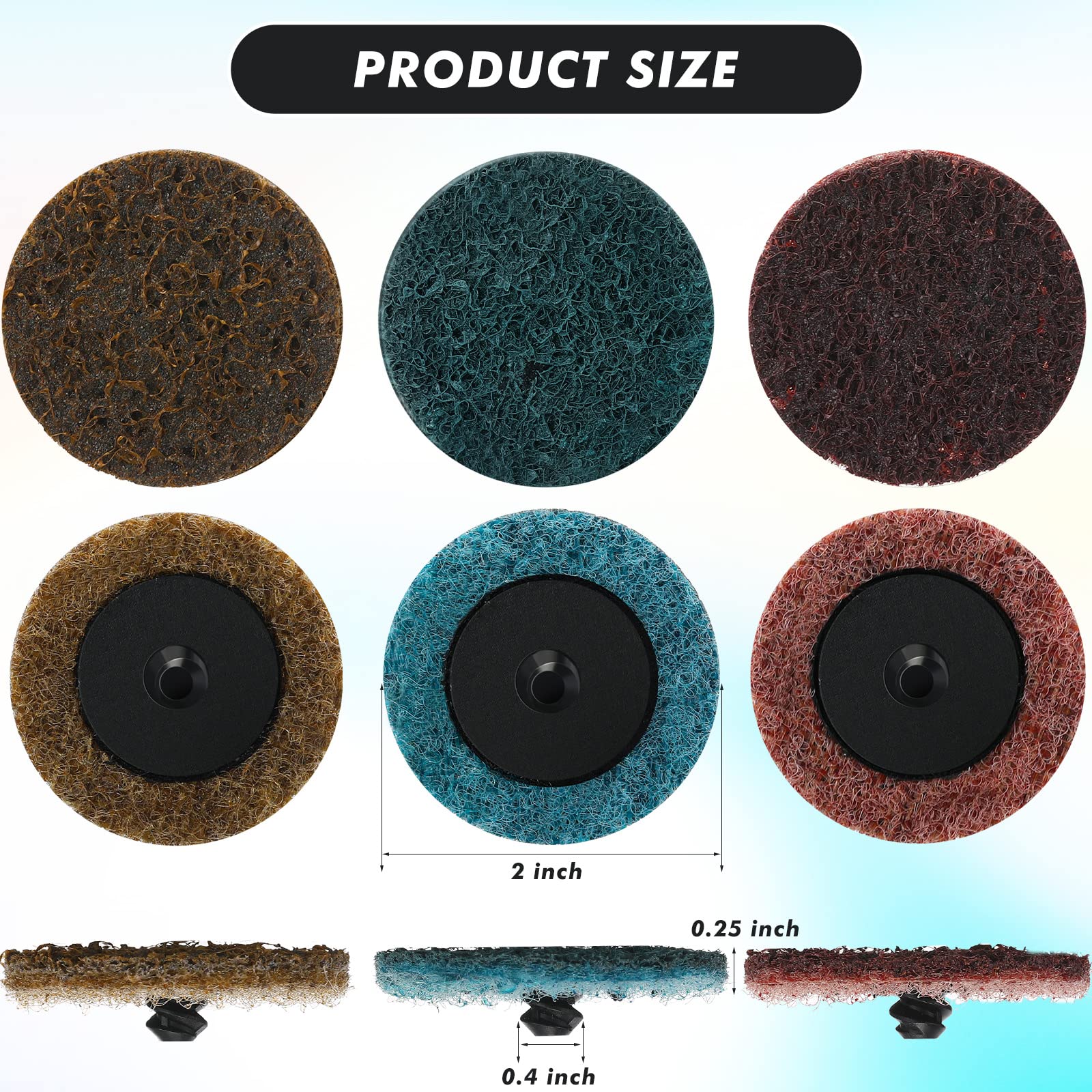 Macarrie aluminum oxide 2 inch discs provide fast material removal.