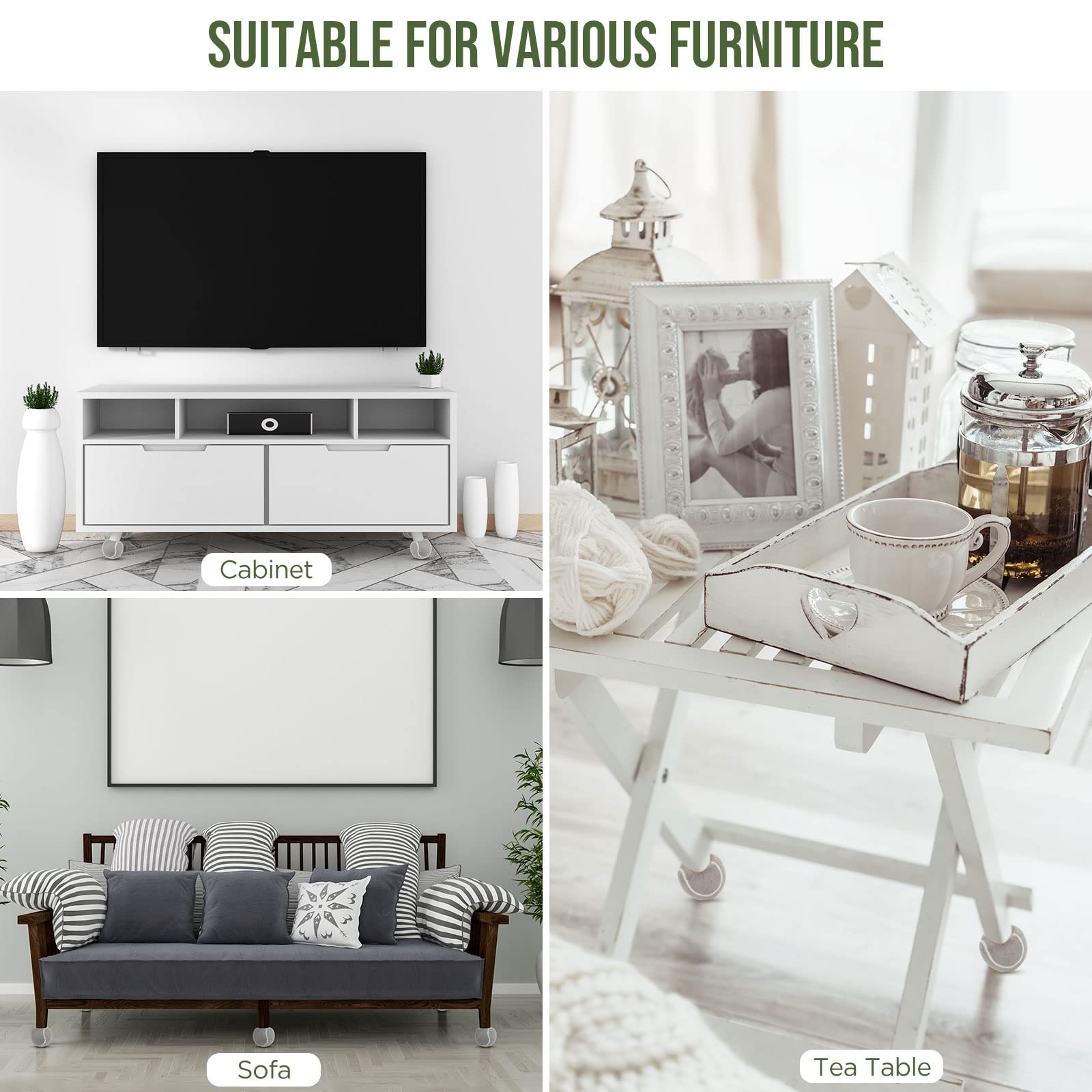 Macarrie desk and table legs glide quietly and safely