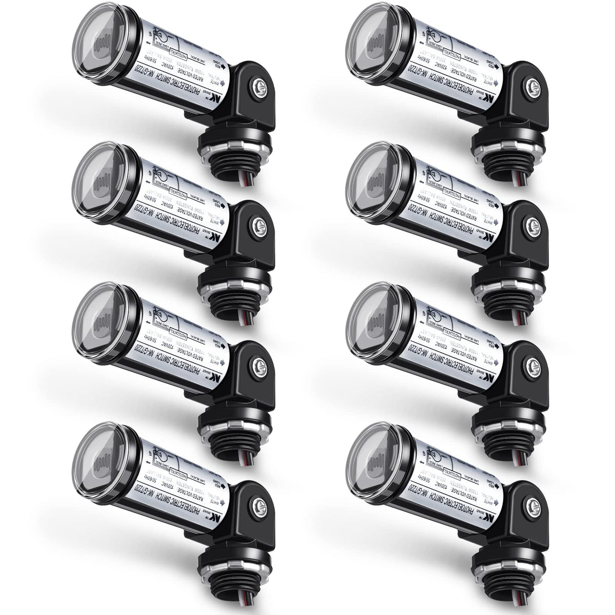 Macarrie dusk-to-dawn sensor 8-pack for automatic outdoor lighting.