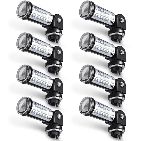 Macarrie dusk-to-dawn sensor 8-pack for automatic outdoor lighting.