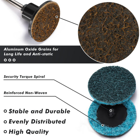 Macarrie discs ideal for stainless steel, alloy, and plastics in finishing tasks.