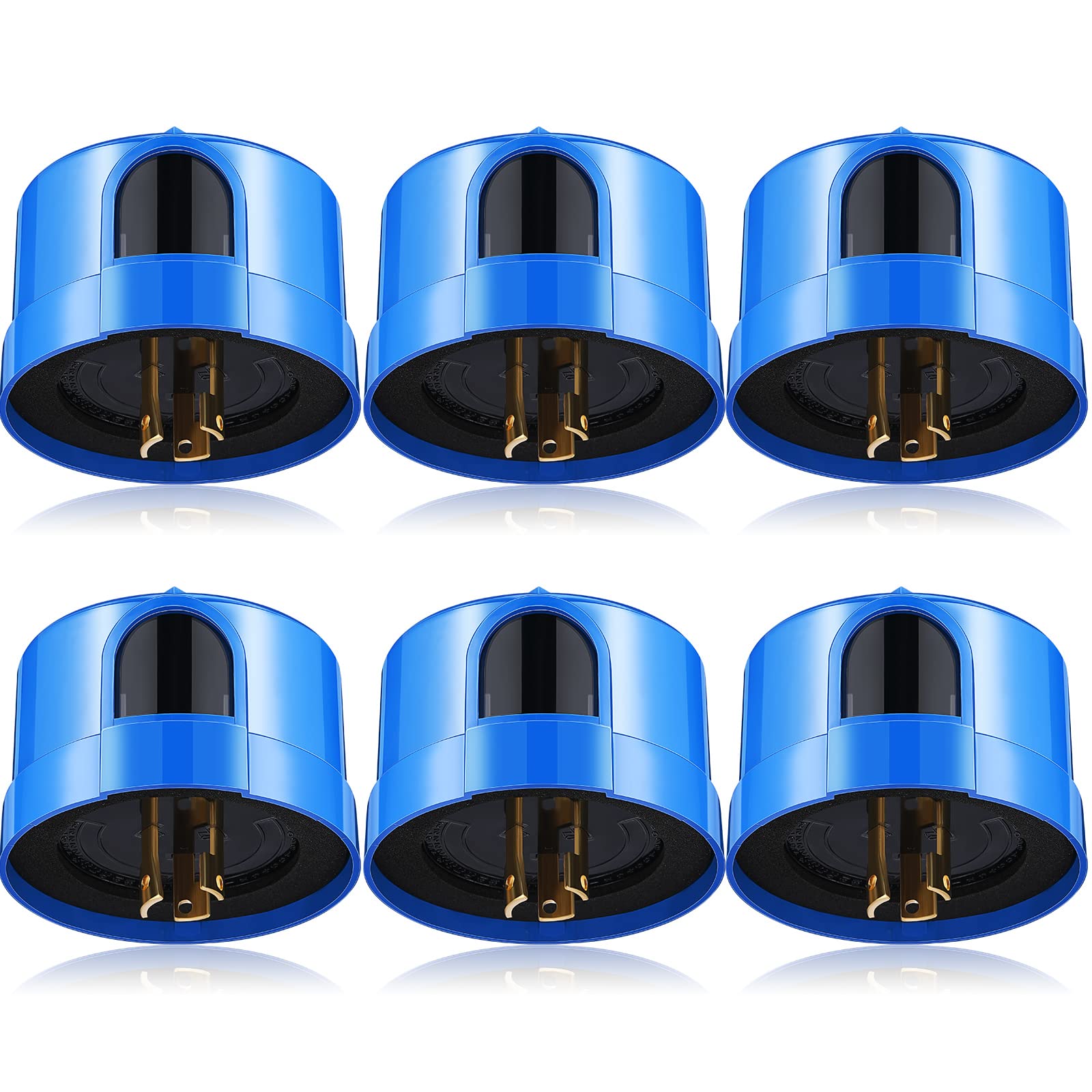 Macarrie twist-lock photocell close-up for dusk-to-dawn outdoor lighting control.